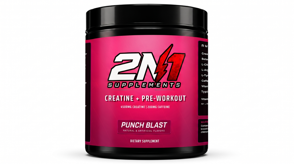 2N1 Pre-Workout + Creatine | Two Supplements, One Serving (200g)