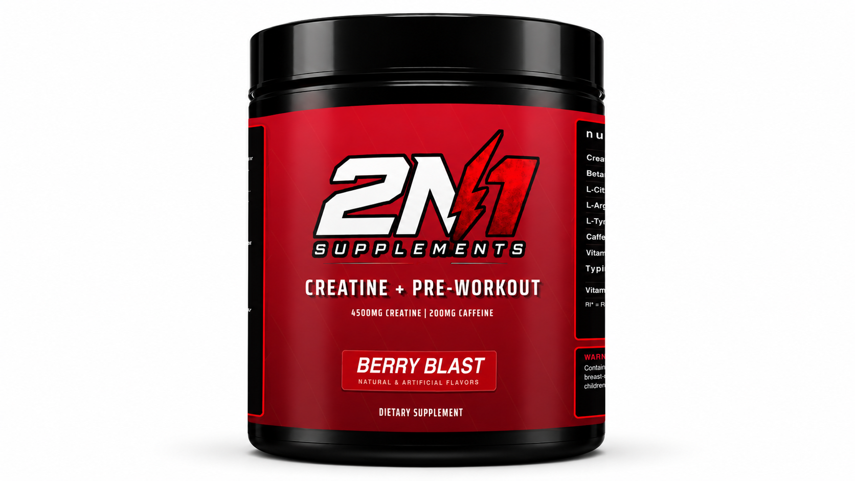 2N1 Pre-Workout + Creatine | Energy and Strength in One Scoop (200g)